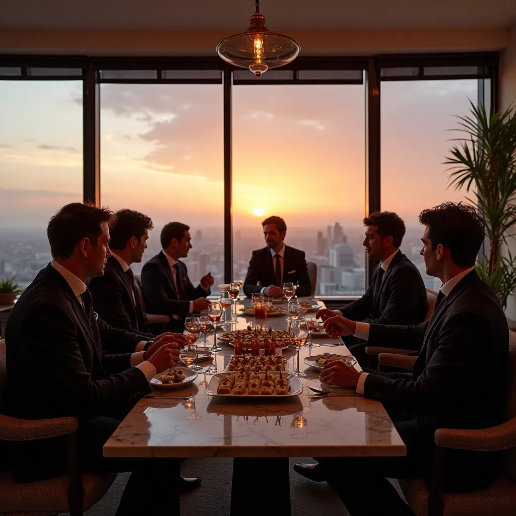 Penthouse mit Skyline-Ausblick für Meetings